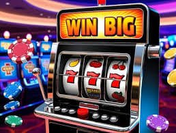 Online Slots ဂိမ်း reel နှင့် Jackpot ဆုများပေါ်နေသောမြင်ကွင်း